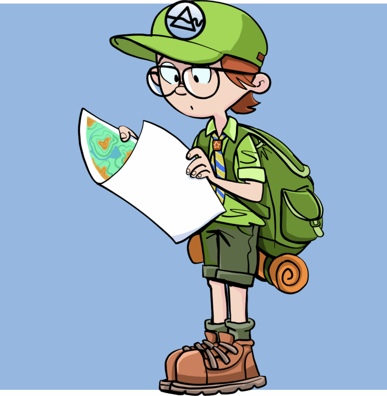 Prismatic camper looking at map 2